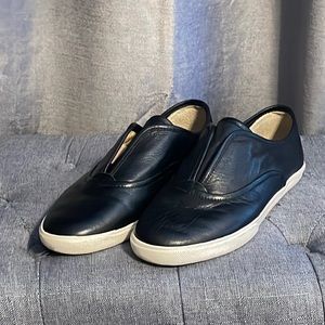 Frye Maya CVO Slip On Black Leather Sneakers